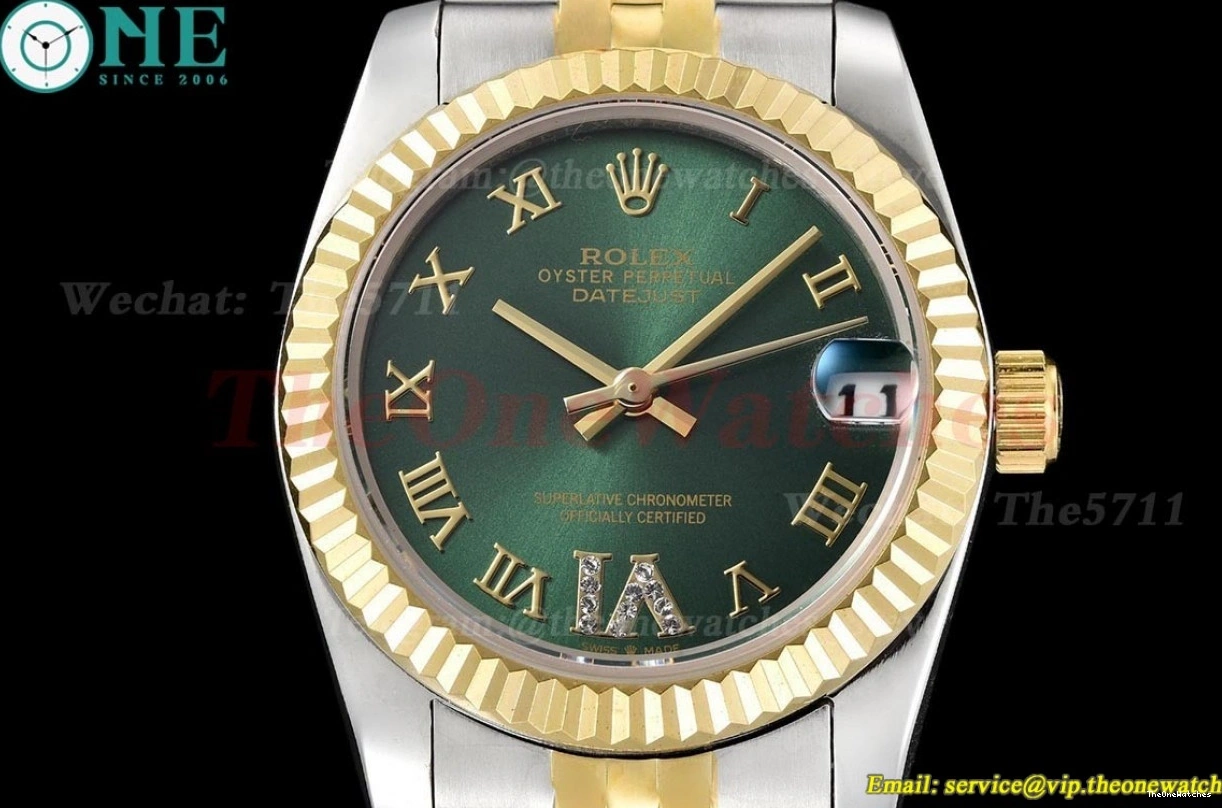 Rmn YG Green SS MY8215 31mm Datejust 278273 GDF 0316